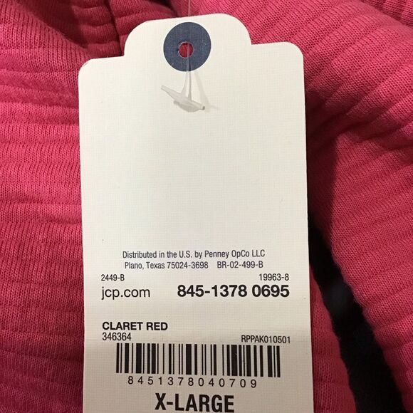 St. John’s Bay Claret Red Pullover V-Neck Top XL NWT - Picture 7 of 8